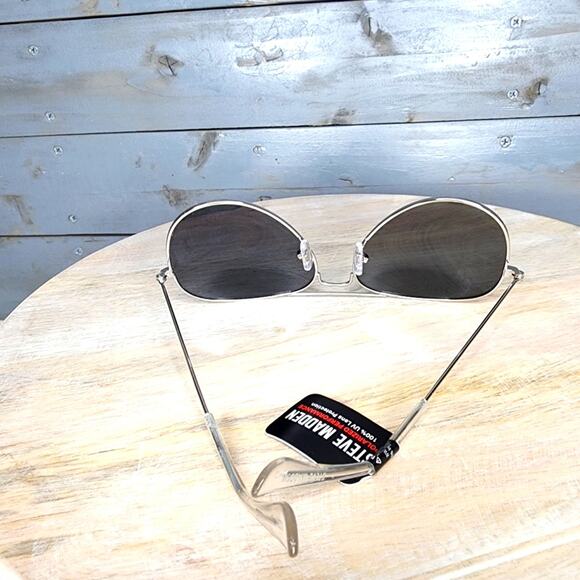 Steve Madden Gray Polarized Aviator Sunglasses New - Picture 8 of 8